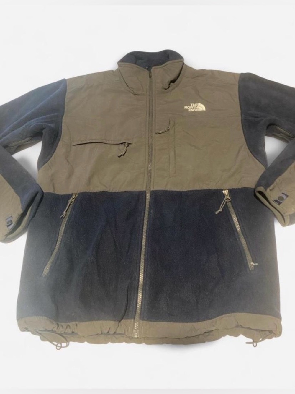 The North Face Men’s Denali Hybrid Fleece Jacket Size M Olive Navy Full Zip